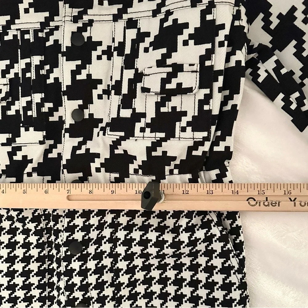 Adidas Ivy Park Beyoncé Halls of Ivy Kids Denim Houndstooth Jumpsuit S 10 Girl
